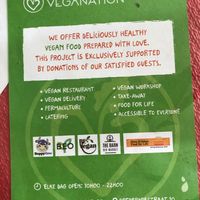 Their flyer  at Veganation in Antwerpen