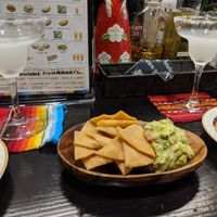 Chips and guacamole at Tortacos in Kumamoto