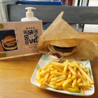 Veggieburger at Vegan 365 Kitchen in Skopje