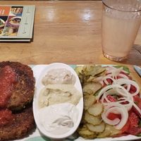 What I ordered; top sauce was a bit wonky in taste but still delicious. Everything was exquisite at Vegan 365 Kitchen in Skopje