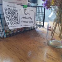 Cash only! at Vegan 365 Kitchen in Skopje