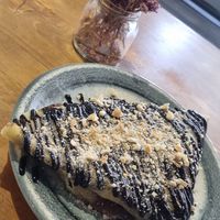 chocolate and banana crepe at Vegan 365 Kitchen in Skopje