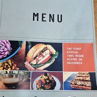 Menu at Vegan 365 Kitchen in Skopje