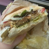 Veggie burger,  so tasty at Vegan 365 Kitchen in Skopje