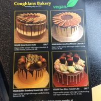 The celebration cake options at Coughlans Bakery - High St in Croydon