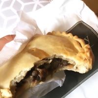 Warm vegan Cornish pasty at Coughlans Bakery - Godstone in Godstone