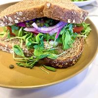 Rainbow veggie sandwich   at Tribal All Day Cafe in Dallas