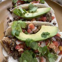 Walnut sausage tacos  at Tribal All Day Cafe in Dallas