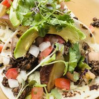 Vegan breakfast tacos  at Tribal All Day Cafe in Dallas