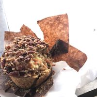 Orange, Carrot, Walnut Vegan Muffin at Looney Bean in Bishop