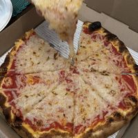 Cheesy Vegan cheese pizza! Yum!   at Pizzeria & Trattoria da Lino in Santa Fe