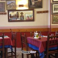 View of the restaurant- very colourful and pleasant. at Garibolo in Bilbao