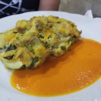 Calabacin relleno at Garibolo in Bilbao