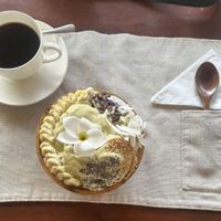 Coffee, matcha moringa bowl  at Luca Loko in San Juan Siquijor