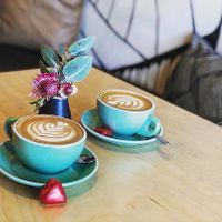 Delicious Coffee range with almond milk and soy milk available  at Dbl Ristretto in Springwood