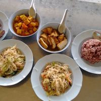 Our lunch at Raan Ahaan Jai Vegetarian Restaurant in Nakhon Phanom