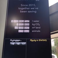 Never seen this before, having some facts displayed like this gives you feel good factor! Brilliant!!  at Swing Kitchen - Währinger Straße in Vienna