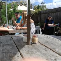 Outside garden at Red Onion Cafe in Ruislip