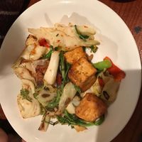 Spicy tofu and vegetables  at Monpan Shokudo in Kyoto