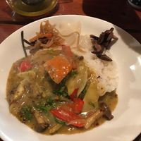 Japanese style vegetable curry with rice at Monpan Shokudo in Kyoto