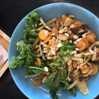 Warm carrot salad at The Hepworth Cafe in Wakefield