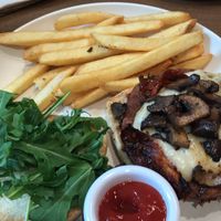 “Luxe” truffle burger  at Veggie Grill in Chicago