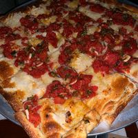 Sicilian pizza with plum tomatoes, garlic, and basil. at Blue Moon Pizza in Fort Myers