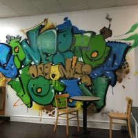 Inside art at Gangster Vegan in Phoenixville
