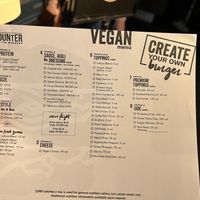 Vegan menu! Ask for it at The Counter in Naples