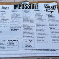 Menú submitted by Christopher, Naples Ambassador  at The Counter in Naples