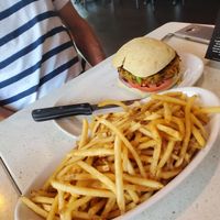Vege Burger and fries at The Counter in Naples