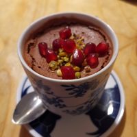 Chocolate mousse at Ippuku Tea House in York