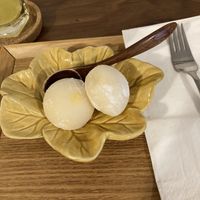 Vegan mango mochi at Ippuku Tea House in York