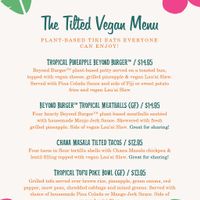 The Tilted Tiki Vegan Menu at The Tilted Tiki in Stillwater