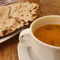 Black egdes of the roti bread :( at Bhajan Cafe in Krakow