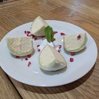 Vegan pistachio mochi! at Bhajan Cafe in Krakow