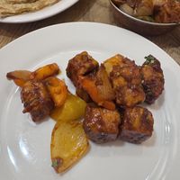 Chilli tofu   at Bhajan Cafe in Krakow