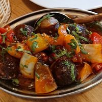 saucy dish without sauce at Bhajan Cafe in Krakow