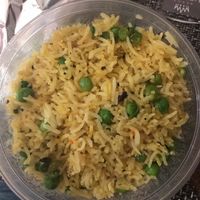 Peas and rice at Bhajan Cafe in Krakow