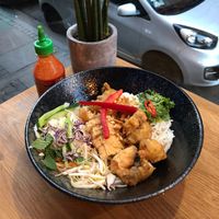 Crispy tofu and mushroom. Highly recommend.  at Chao Viet Kitchen in Copenhagen