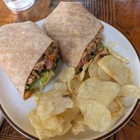 Vegan chick'n caesar wrap at NU Kitchen in Worcester