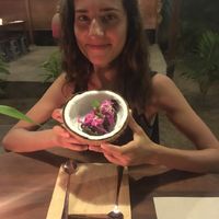 Dark chocolate ice cream  at Perla Nera in 