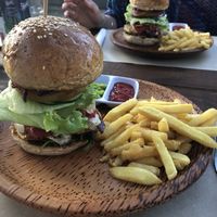 Tempeh burger  at Perla Nera in 
