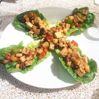 Tofu in lettuce  at Live Life  in Cebu