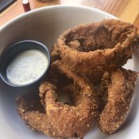 Onion rings  at The Belmont Fermentorium - Modern Times Beer in Portland