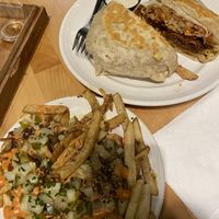  Truck stop crunch wrap and fries! at The Belmont Fermentorium - Modern Times Beer in Portland