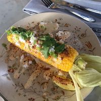 Spicy yet delicious corn on the cob at The Belmont Fermentorium - Modern Times Beer in Portland