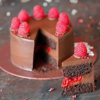 Gluten free vegan fudge cake at Lola's Cupcakes - Victoria Place in London