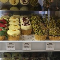 Vegan cupcake selection  at Lola's Cupcakes - Victoria Place in London