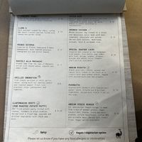 Menu  at De La Llama in Quito